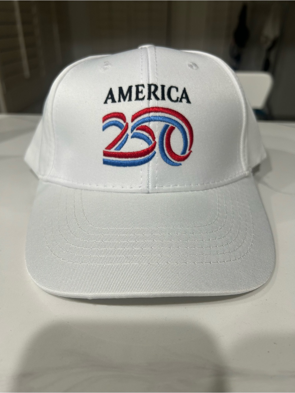 Unisex Morongo casino White Baseball Cap with Red & Blue Embroidery